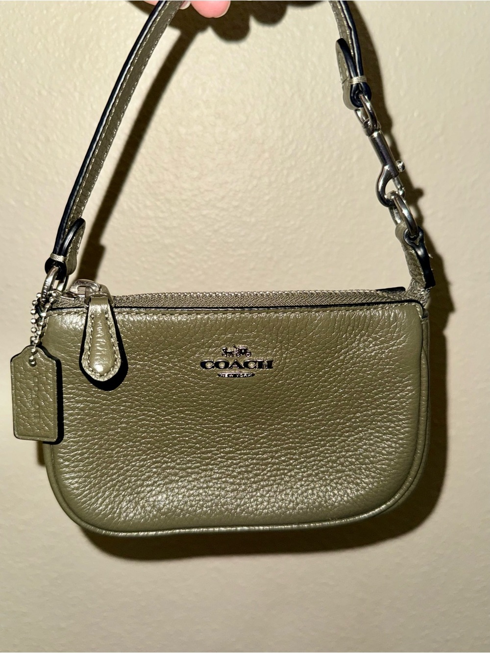 Coach Nolita 15 Olive Green Pebbled Leather 💚